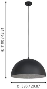 Eglo 99452 - Csillár zsinóron GAETANO 1xE27/40W/230V