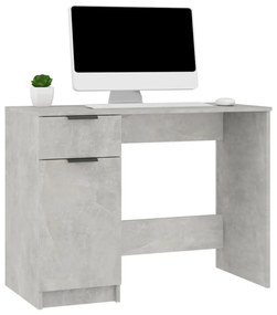 betonszürke színű szerelt fa íróasztal 100 x 50 x 75 cm
