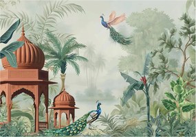 Dekoratív Fotótapéta Hálószoba Páva kertek 208x146 Ragasztó