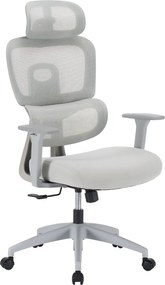 Irodai szék, világosszürke/szürke, teherbírás 150 kg, ERMEN