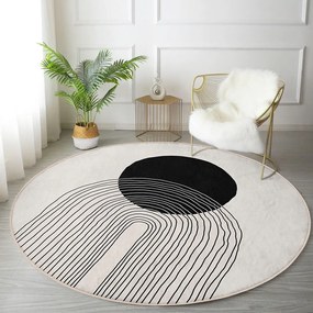 Krémszínű mosható kerek szőnyeg ø 80 cm Comfort – Mila Home
