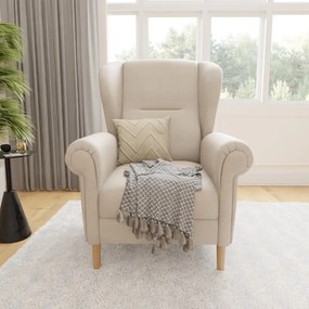 Bézs füles fotel Swan – Ropez