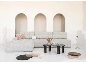 Bézs kinyitható tárolóhelyes moduláris sarokkanapé (bal oldali) Lulu – Miuform