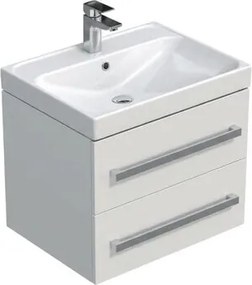 SAT Cube Way Fürdőszobaszekrény mosdóval 60x53x46 cm hickory tölgy matt CUBE46602BIBRE