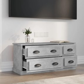 betonszürke szerelt fa TV-szekrény 100 x 35,5 x 45 cm