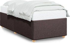 vidaXL sötétbarna szövet ágykeret matrac nélkül 80x200 cm