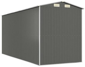 világosszürke horganyzott acél kerti fészer 192 x 440 x 223 cm
