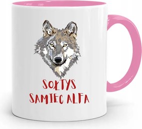 Soltys Bögre Rózsaszín Soltys Hím Alfa nyomott mintával