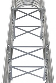 ezüstszínű horganyzott acél kerti magaságyás 152x40x68 cm