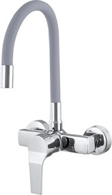 Gamma Flex BFXS-G Fali Mosogató Csaptelep -  Rugalmas, Szürke/Króm