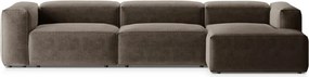Barna sarokkanapé (jobb oldali-heverő résszel) Bergamo – Cosmopolitan Design