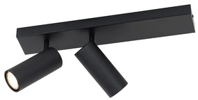 Modern fekete mennyezeti spotlámpa 2 állítható lámpával - Renna