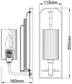 Quintiesse KIMROSE QN-KIMROSE1-BNB Fali lámpa 1x40W/E14
