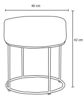 JAVI puff, átmérő 40 cm, antracitszürke