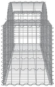 vidaXL 4 db íves horganyzott vas gabion kosár 200x50x60/80 cm