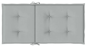 2db melange világosszürke szövet háttámlás székpárna 100x50x4cm