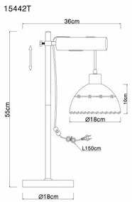 Globo 15442T - Asztali lámpa REX 1xE27/60W/230V