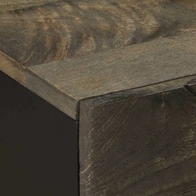 fekete tömör mangófa éjjeliszekrény 50 x 33 x 60 cm