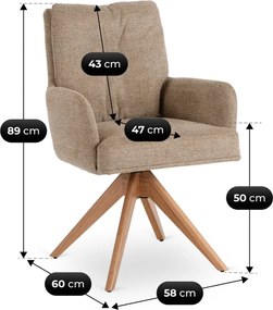 Forgó Étkezőszék Barna Színben. BIANCO