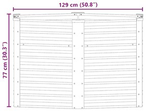 barna horganyzott acél kerti magaságyás 129 x 129 x 77 cm
