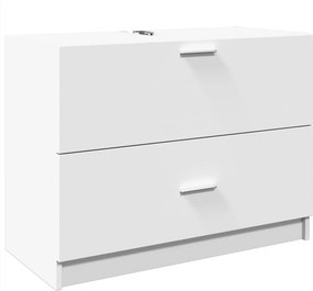 vidaXL fehér szerelt fa mosdószekrény 78 x 37 x 59 cm