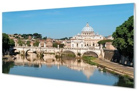 Üvegképek Róma River hidak 100x50 cm