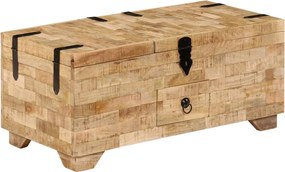 vidaXL tömör mangófa dohányzóasztal 80 x 40 x 35 cm
