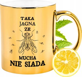 Prémium Arany Csillogó Bögre Báránynak Ajándék Nyomtatott Fotóval