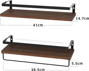 Fali polcok VIREON barna, 2 darabos szett