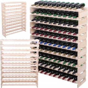 Palacktartó állvány moduláris fa bortartó 10x10 Építs úgy, mint egy építőkocka