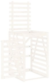 fehér tömör fenyőfa szemeteskuka tároló 84x90x128,5 cm