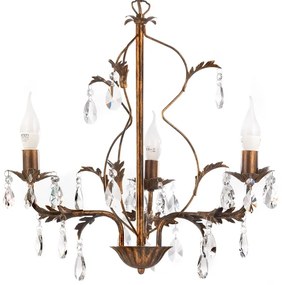 ONLI - Csillár láncon TERESA 3xE14/6W/230V bronz