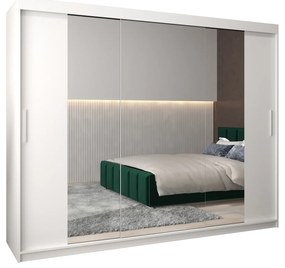 Ruhásszekrény 250 cm Toki 2 (matt fekete + matt fehér). 1065027