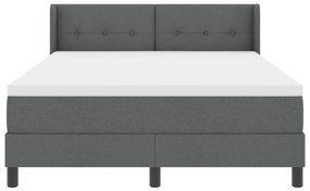 Boxspring Ágy Matrac Sötétszürkében, 140 x 200 cm Szövet
