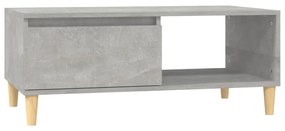 Betonszürke szerelt fa dohányzóasztal 90x50x36,5 cm