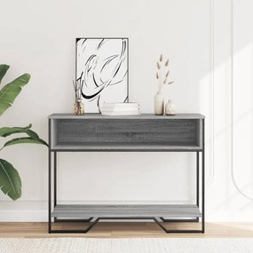 szürke sonoma szerelt fa dohányzóasztal 100x35x74,5 cm