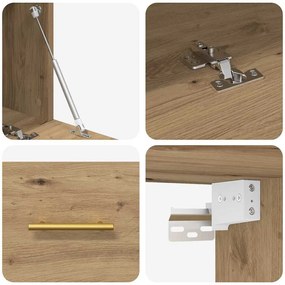 Fali Szekrény kézműves tölgy 100 x 36.5 x 35 cm Faanyag