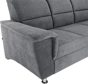 Kinyitható ülőgarnitúra, szürke szövet, jobbos, SANTIAGO