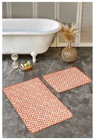 Narancssárga bársony fürdőszobai kilépő szett 2 db-os 60x100 cm – Mila Home