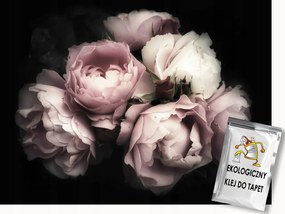 Fotótapéta Flizelina Virágok Bazsarózsa Csokor Pasztell színek 200x140 ragasztó