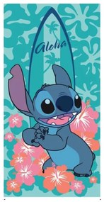 Disney Lilo és Stitch, A csillagkutya Aloha-Surfer fürdőlepedő, strand törölköző 70x140cm (Fast Dry)