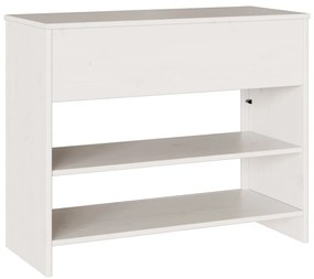 Konzolasztal &quot;DRAMMEN&quot; Fehér 89,5x37x73 cm Szilárd Fenyőfa