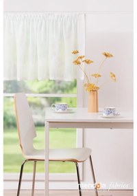 Fehér voile fényáteresztő függöny 150x50 cm Avenue – Mendola Fabrics