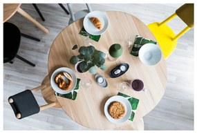 Naïve természetes tömörfa étkezőasztal, ⌀ 90 cm - EMKO