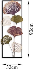Fig fém fali dekoráció, 32×90 cm – TR891TNL2308