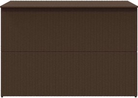 Barna Polyrattan Kerti Tárolóláda 150 X 100 X 100 Cm