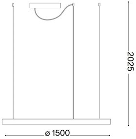 Ideal Lux - LED függőlámpa kábelen ORACLE SLIM LED/29W/230V 2700K átm. 50 cm fehér