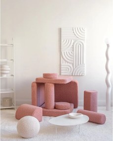 Rózsaszín buklé gyerek kanapé 132 cm Settee – Wigiwama