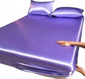 Csúszós Fényes Szatén Gumis Lepedő 180x200 Sima Szatén