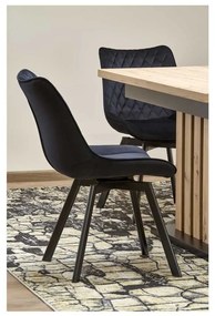 Lamello étkezőasztal 160 cm, artisan tölgy / fekete
